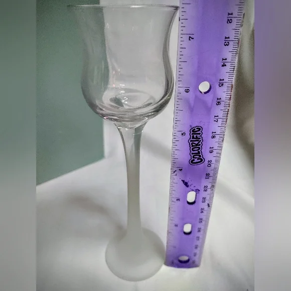 Brand New Set of THREE PartyLite P9248 Tall Frosted Stem Glass Votive Holders - Picture 10 of 10